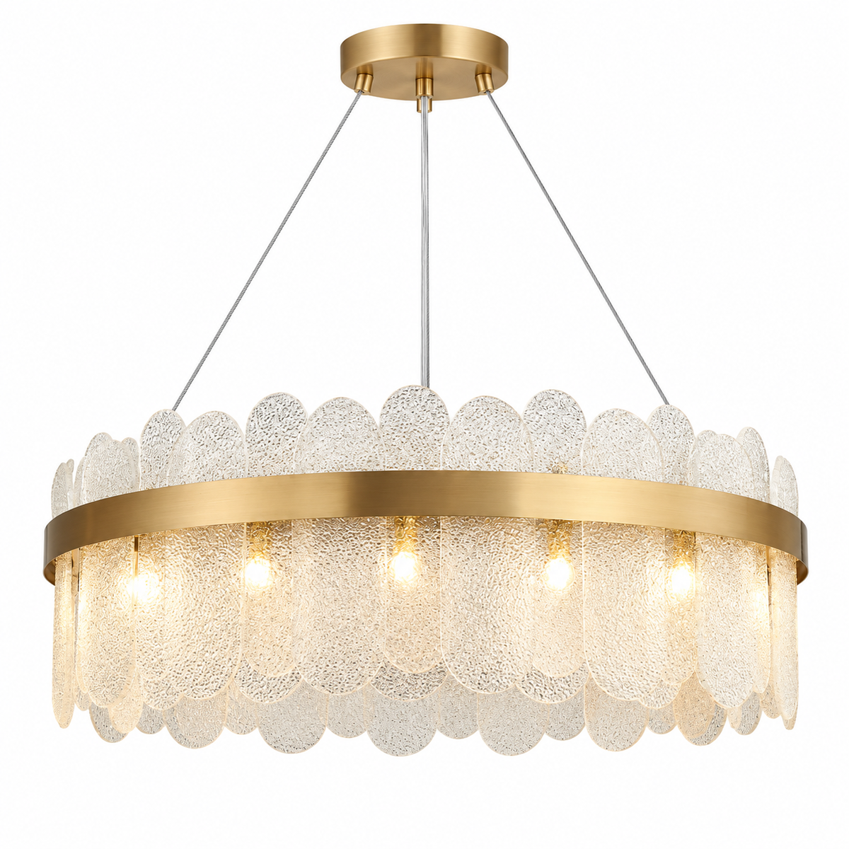 Orbis Bronze Gold Tiered Glass Globe Chandelier 10 Light Ceiling Light