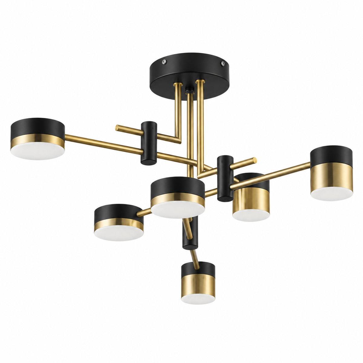 Astra Black and Gold Sputnik Ceiling Light 6 Light Dimmable