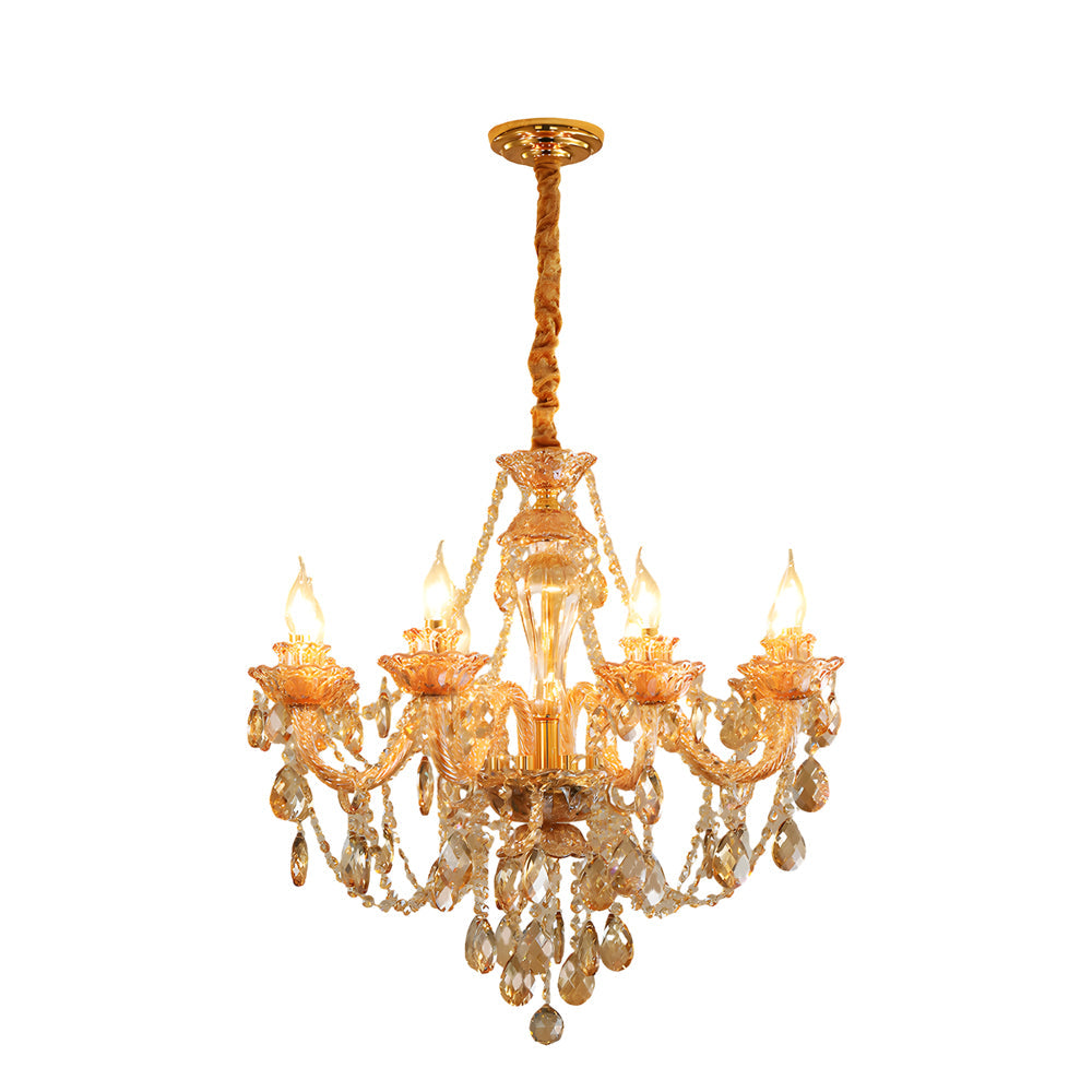 Glass candlelight chandelier product view