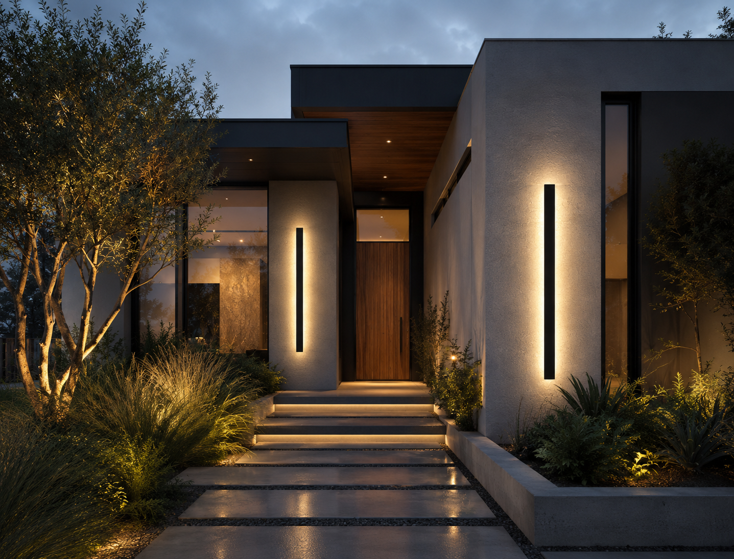Arlo Black Linear Integrated LED Outdoor Wall Light