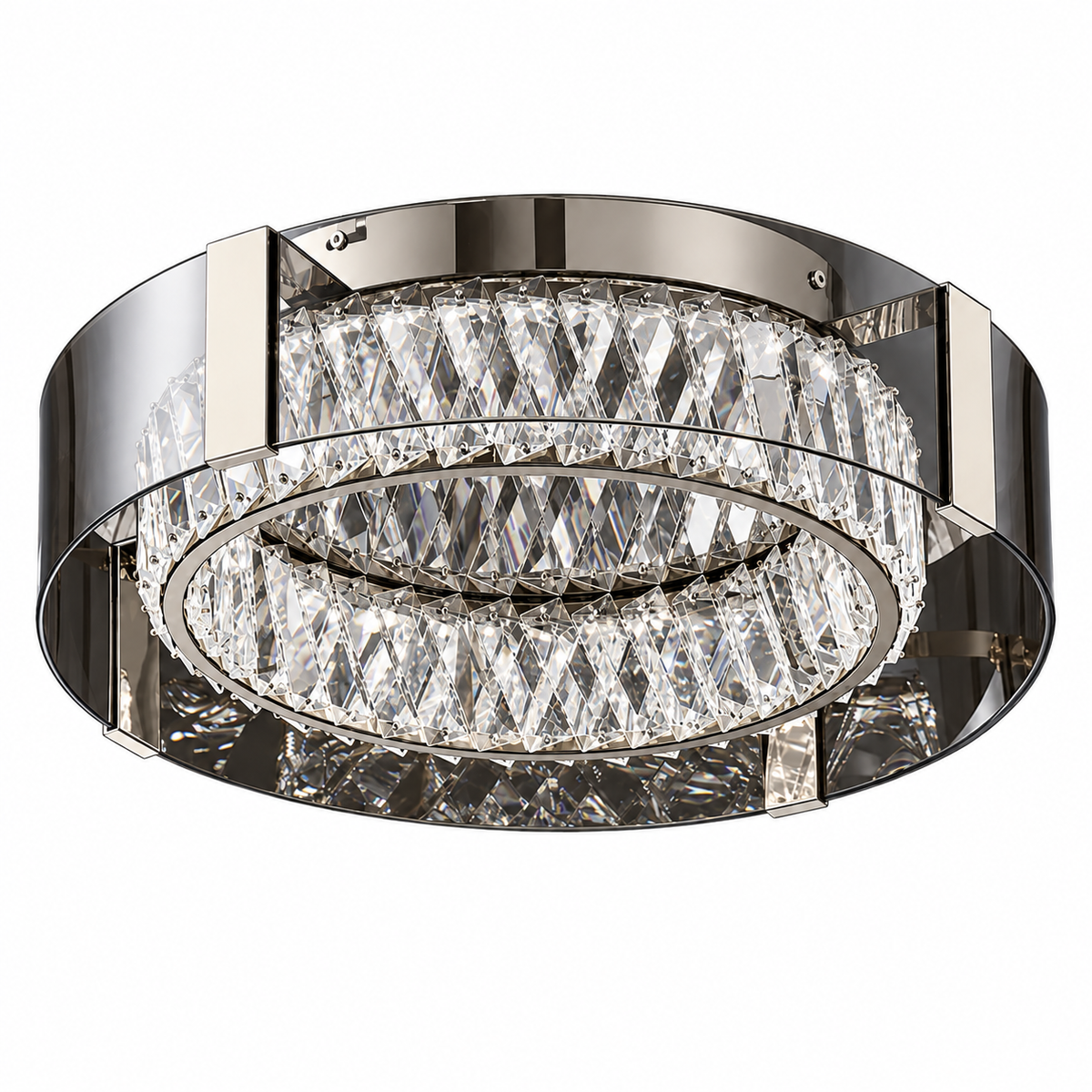Elara Crystal Flush Mount Ceiling Light Dimmable with Remote Control
