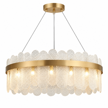 Orbis Bronze Gold Tiered Glass Globe Chandelier 10 Light Ceiling Light