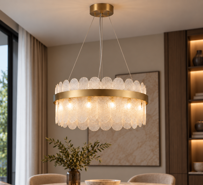 Orbis Bronze Gold Tiered Glass Globe Chandelier 10 Light Ceiling Light