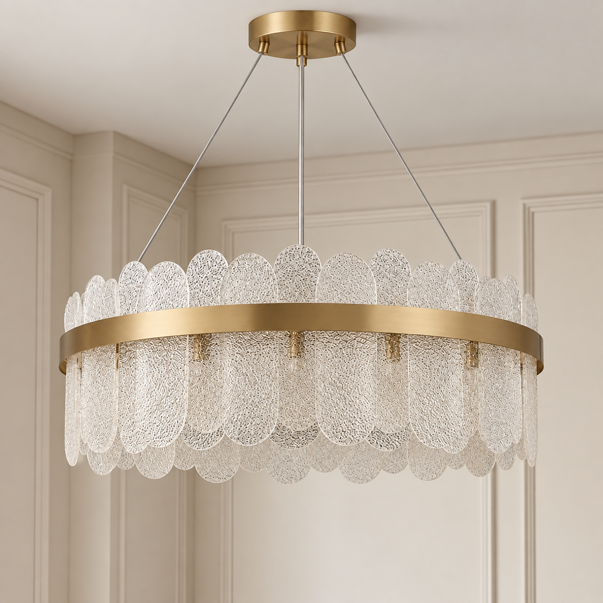 Orbis Bronze Gold Tiered Glass Globe Chandelier 10 Light Ceiling Light