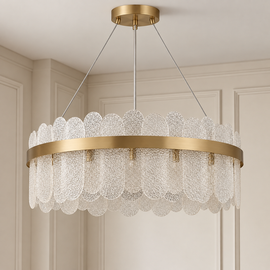 Orbis Bronze Gold Tiered Glass Globe Chandelier 10 Light Ceiling Light