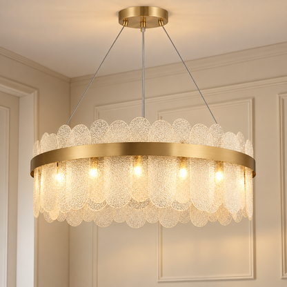 Orbis Bronze Gold Tiered Glass Globe Chandelier 10 Light Ceiling Light