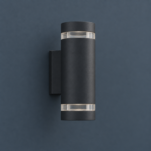 Northfield Black Outdoor Wall Light, Up and Down for Front Doors and Porches
