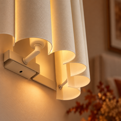 Linnea Linen Wall Light, Up and Down Wall Lamp for Bedrooms and Hallways