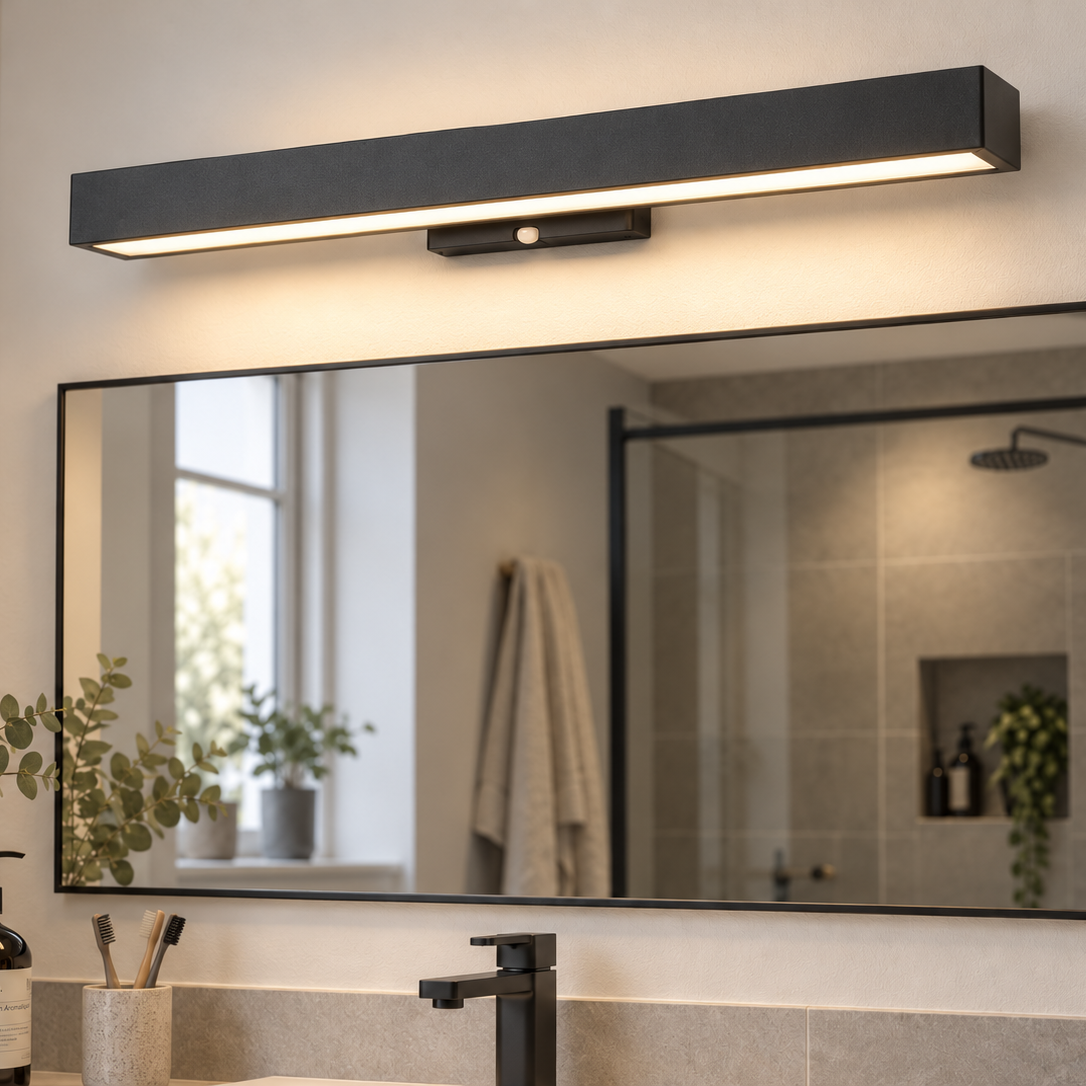 Verano Black Wall Light with Motion Sensor