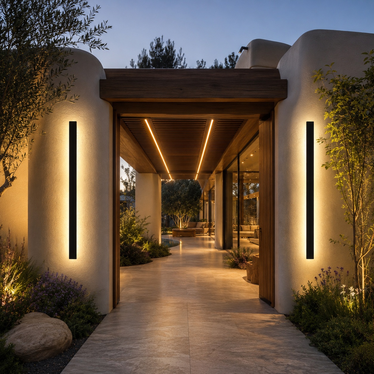 Arlo Black Linear Integrated LED Outdoor Wall Light