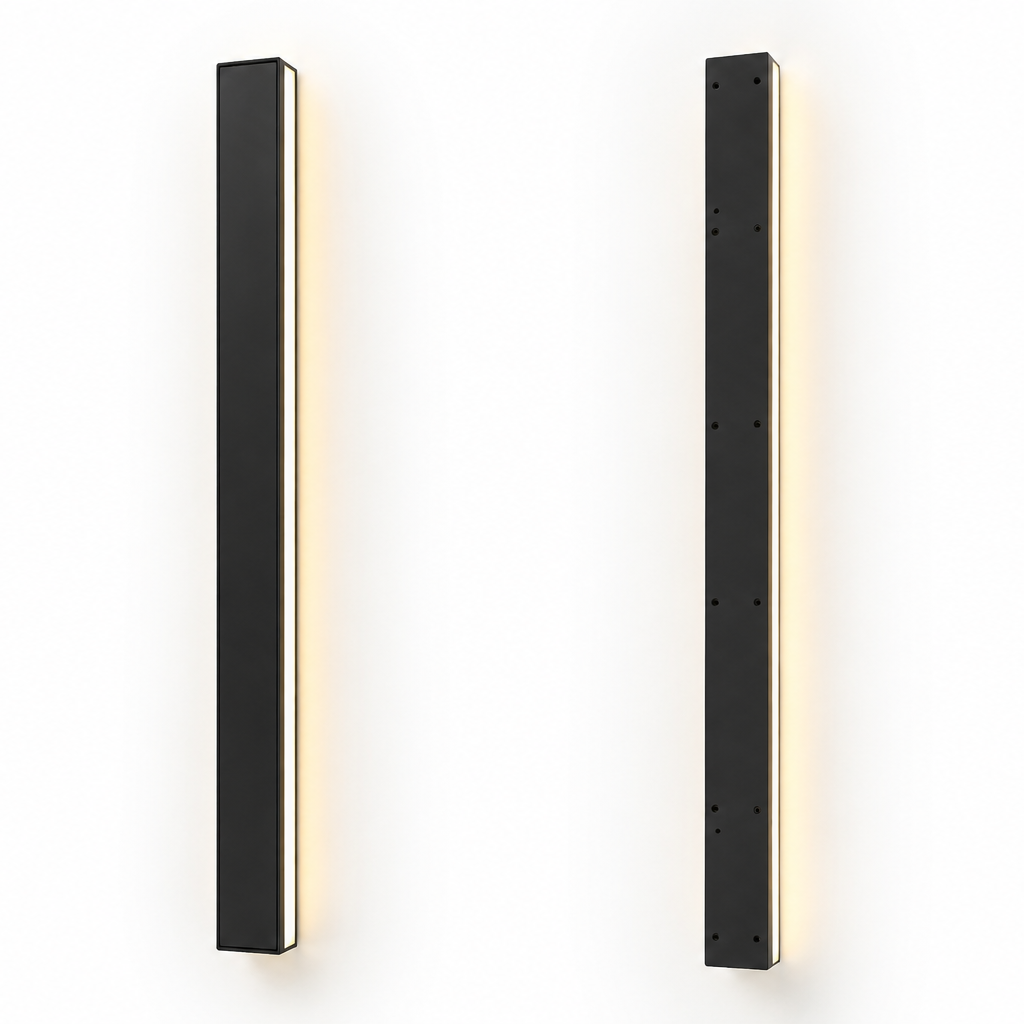 Arlo Black Linear Outdoor Wall Light for Garden Walls and Patios