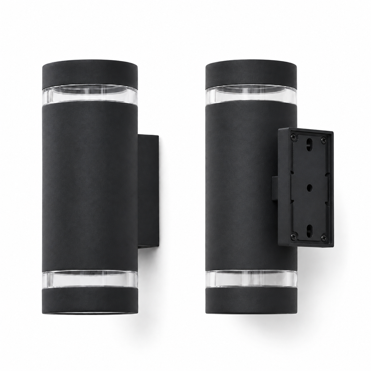 Northfield Black Outdoor Wall Light, Up and Down for Front Doors and Porches