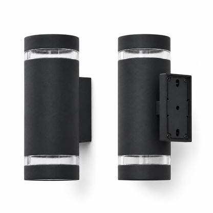 Northfield Black Outdoor Wall Light, Up and Down for Front Doors and Porches