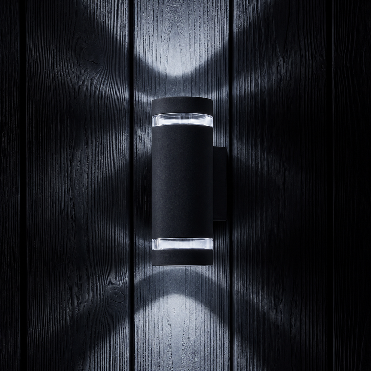 Northfield Black Outdoor Wall Light, Up and Down for Front Doors and Porches