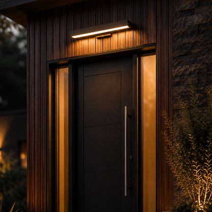 Verano Black Wall Light with Motion Sensor