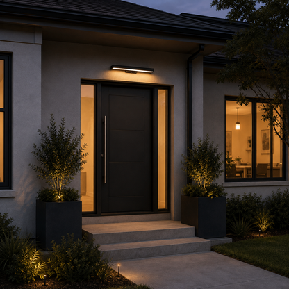 Verano Black Wall Light with Motion Sensor