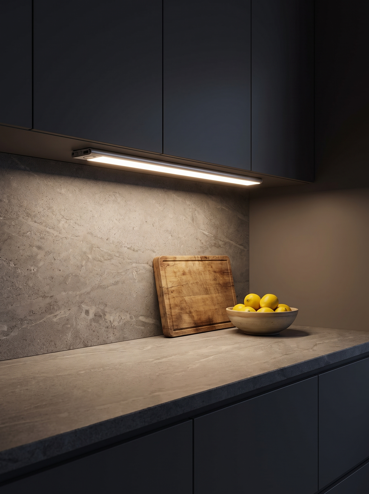 Halden under cabinet light over a kitchen worktop