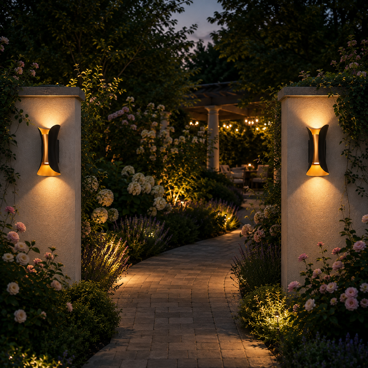 Halo Curved Up & Down LED Wall Light